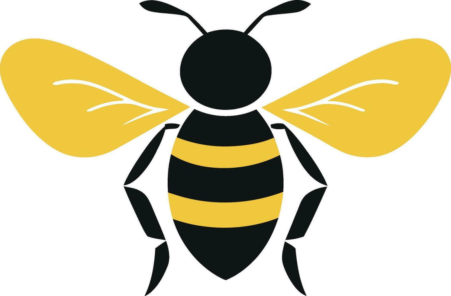 ruche tribu symbole abeille monogramme conception vecteur
