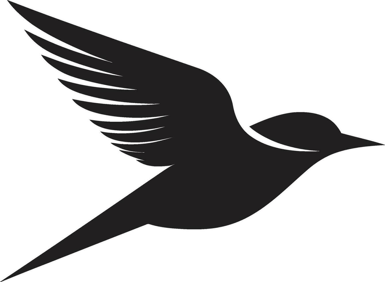 serein corbeau emblème gracieux faucon icône vecteur