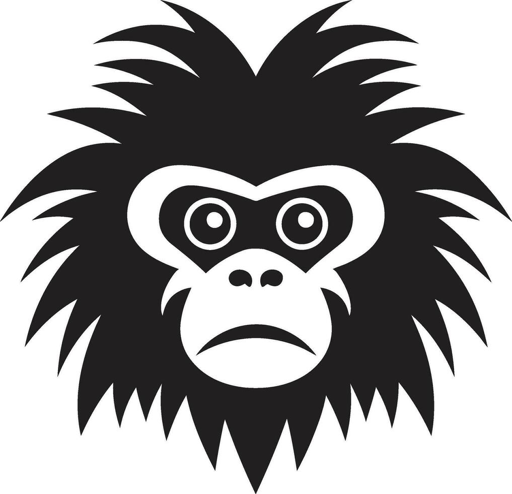 babouin tête monogramme babouin couronne conception vecteur