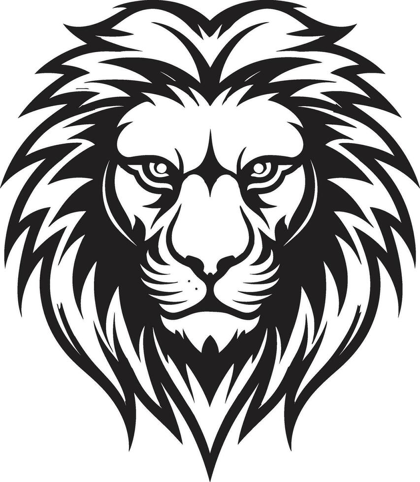 chasse la maîtrise noir Lion logo le poursuite de excellence royal dominance noir vecteur Lion emblème le règne de commander