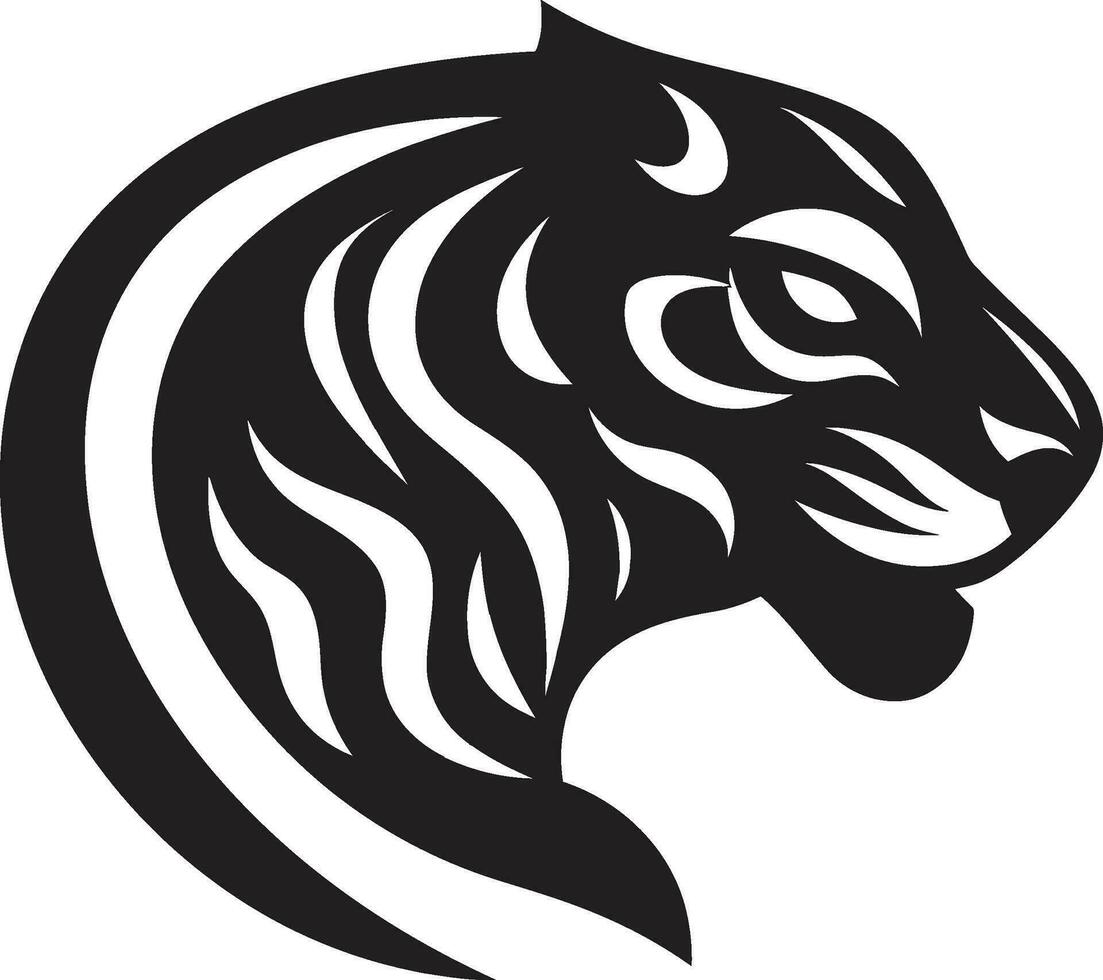 majestueux prédateur lisse l'image de marque artistique jaguar symbole monochromatique beauté vecteur