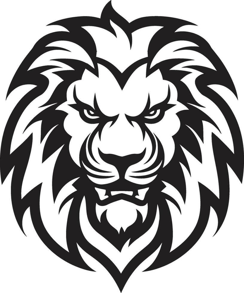 férocité déchaîné une Lion icône conception élégant majesté le noir vecteur Lion logo