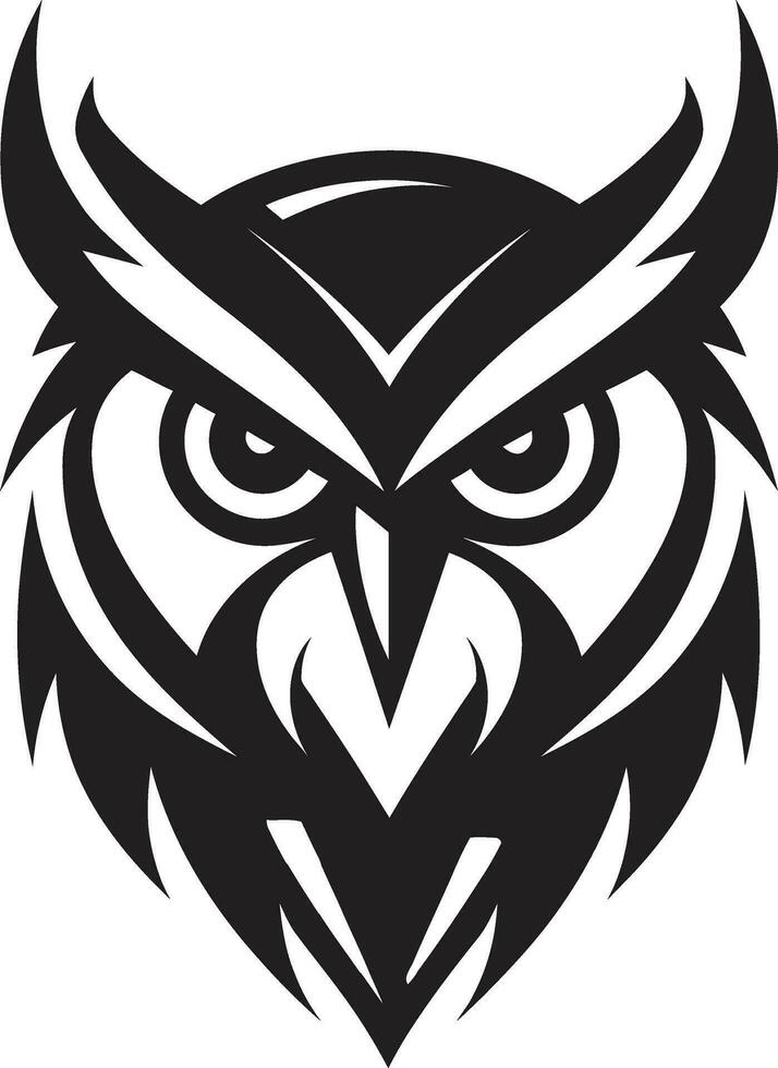 sage hibou vecteur art nocturne hibou logo concept