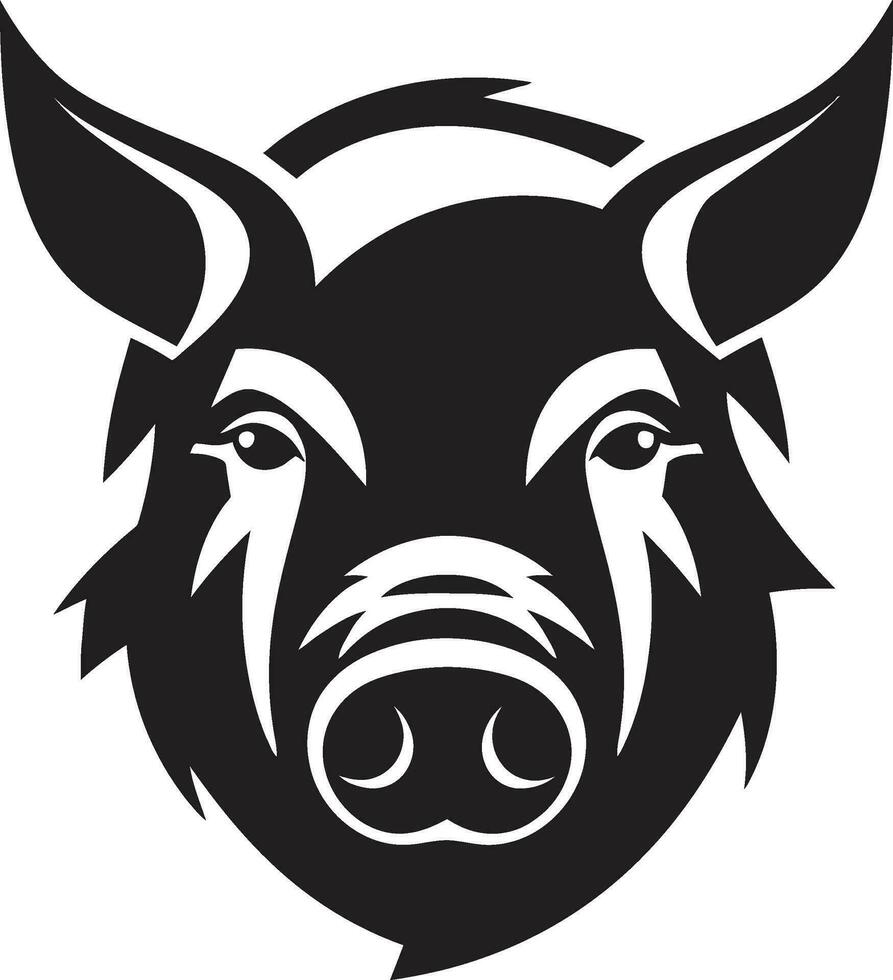 moderne porc silhouette ombragé porc vecteur