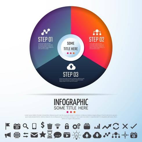 Modèle de conception d&#39;infographie de cercle vecteur