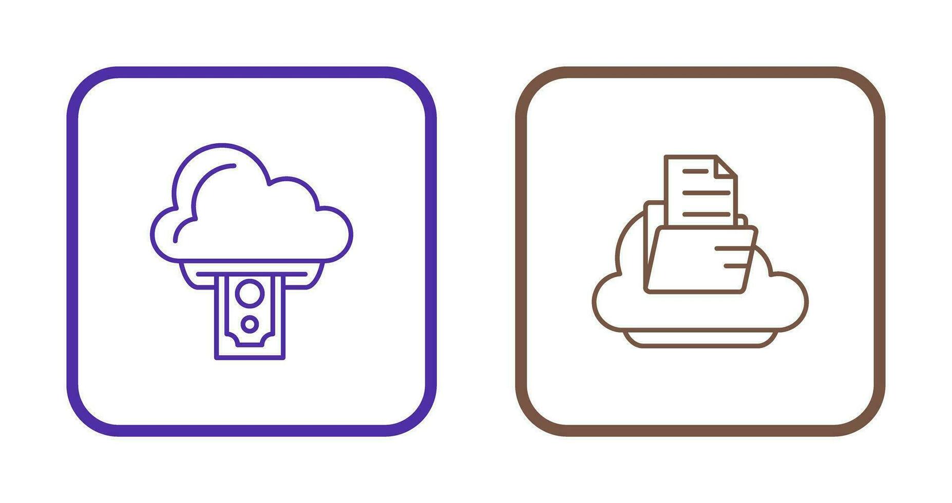 nuage l'informatique et nuage icône vecteur