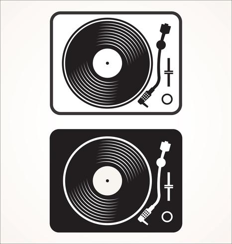 Disque vinyle noir disque illustration vectorielle concept plat vecteur