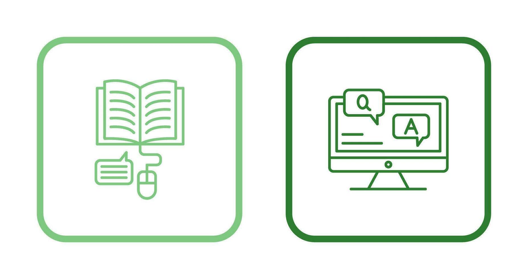 en ligne apprentissage et FAQ icône vecteur