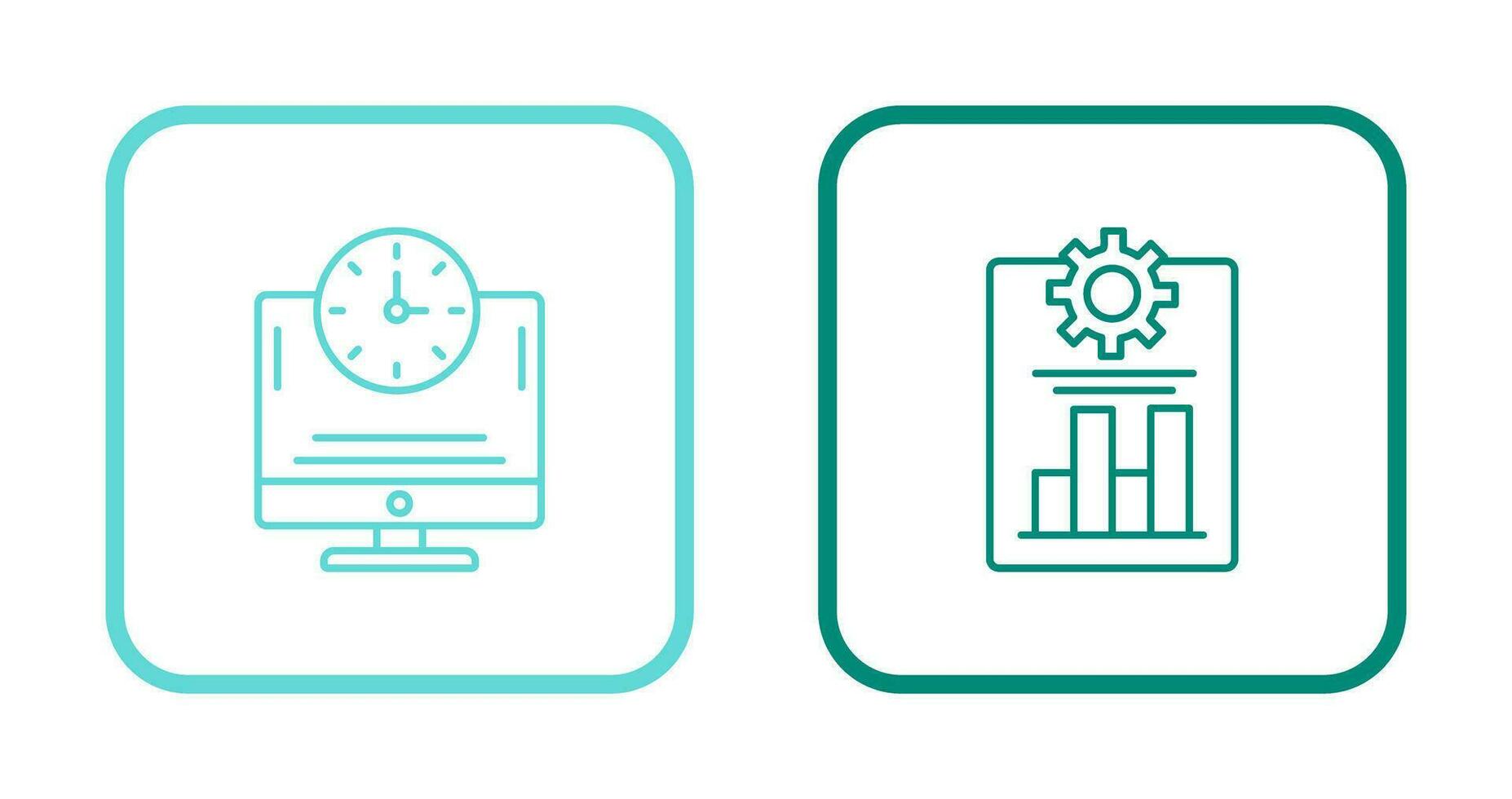 productivité et en ligne temps icône vecteur