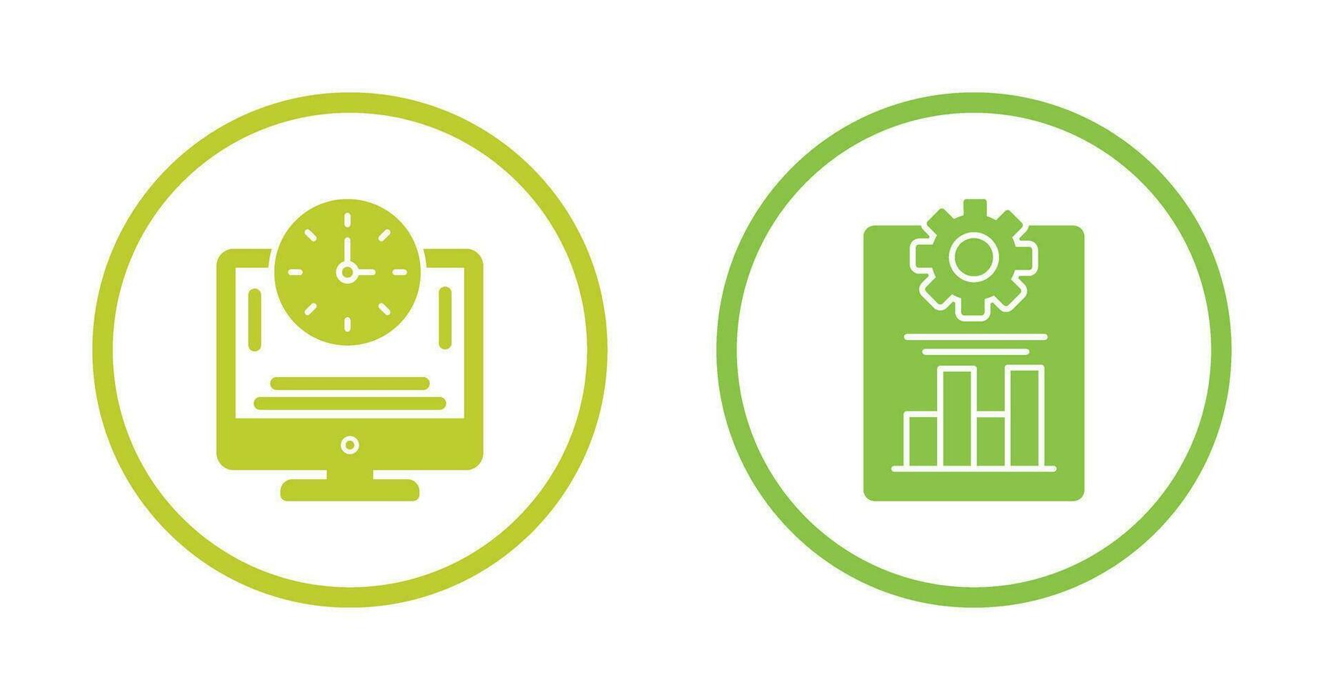 productivité et en ligne temps icône vecteur