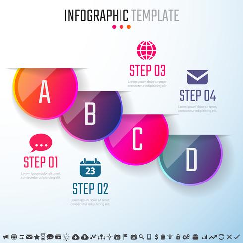 Modèle de conception d&#39;infographie vecteur