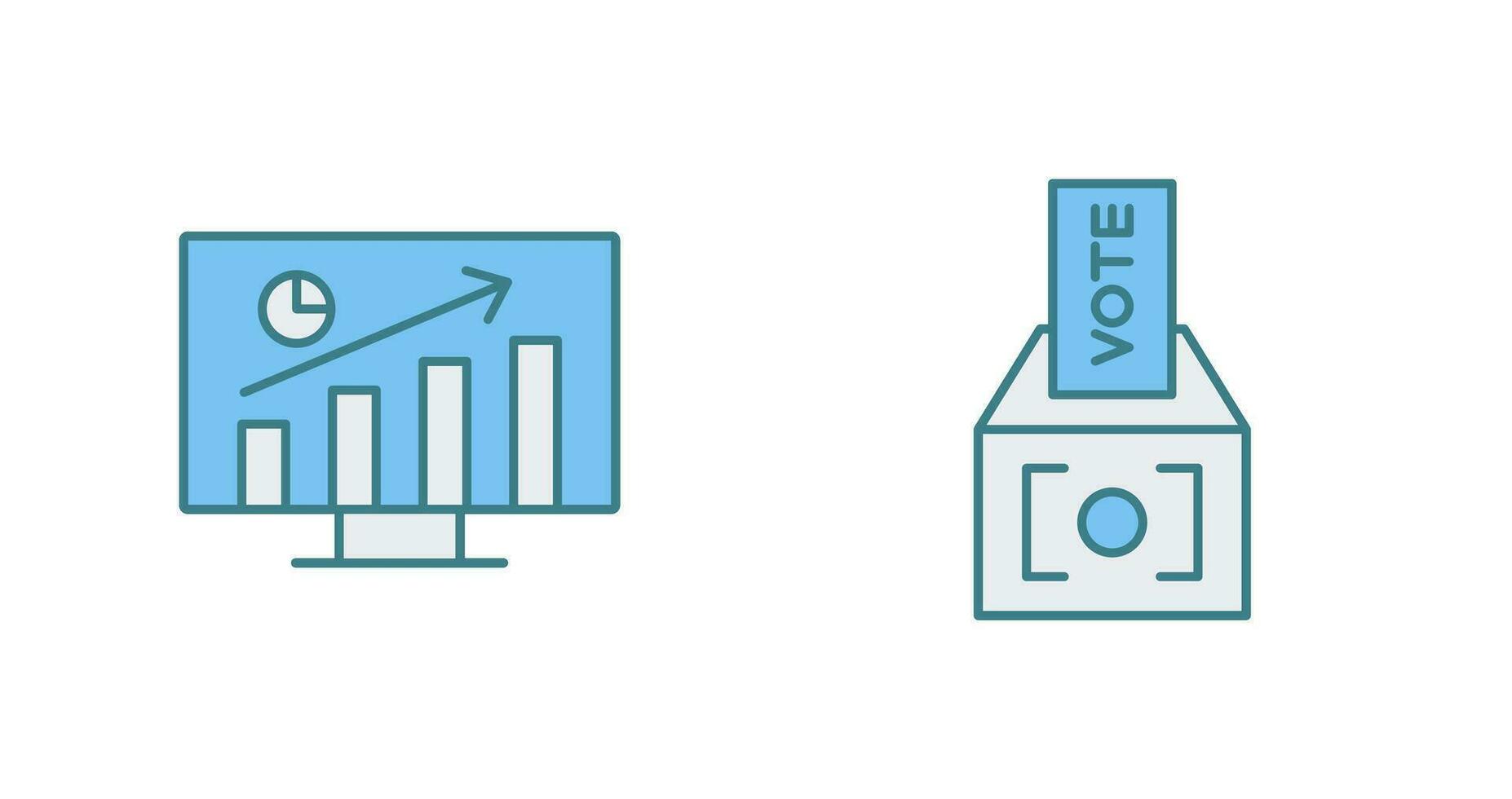 statistiques et voter icône vecteur