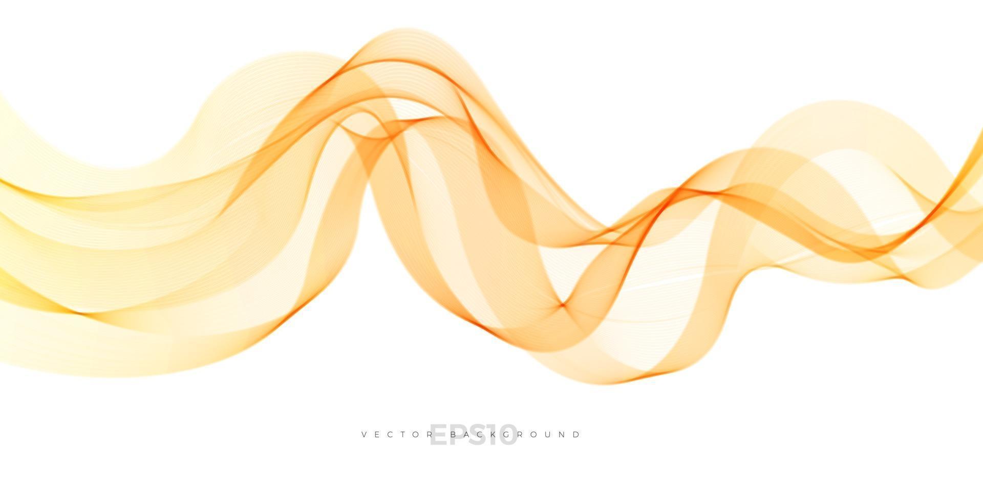 abstrait de vecteur d'onde de ligne orange.