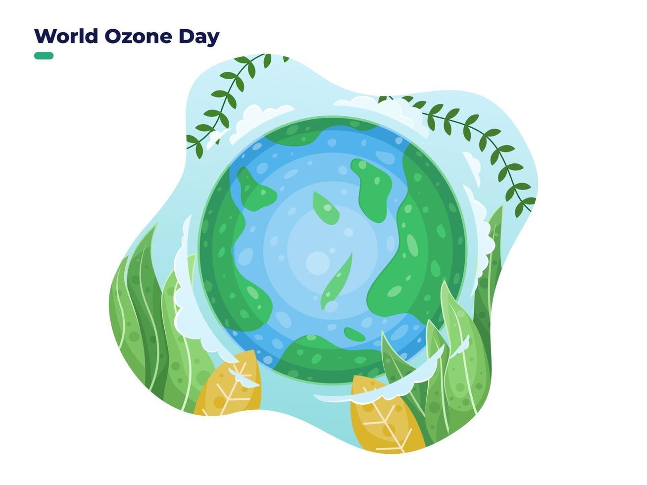 16 septembre journée internationale de la préservation de la couche d'ozone vecteur