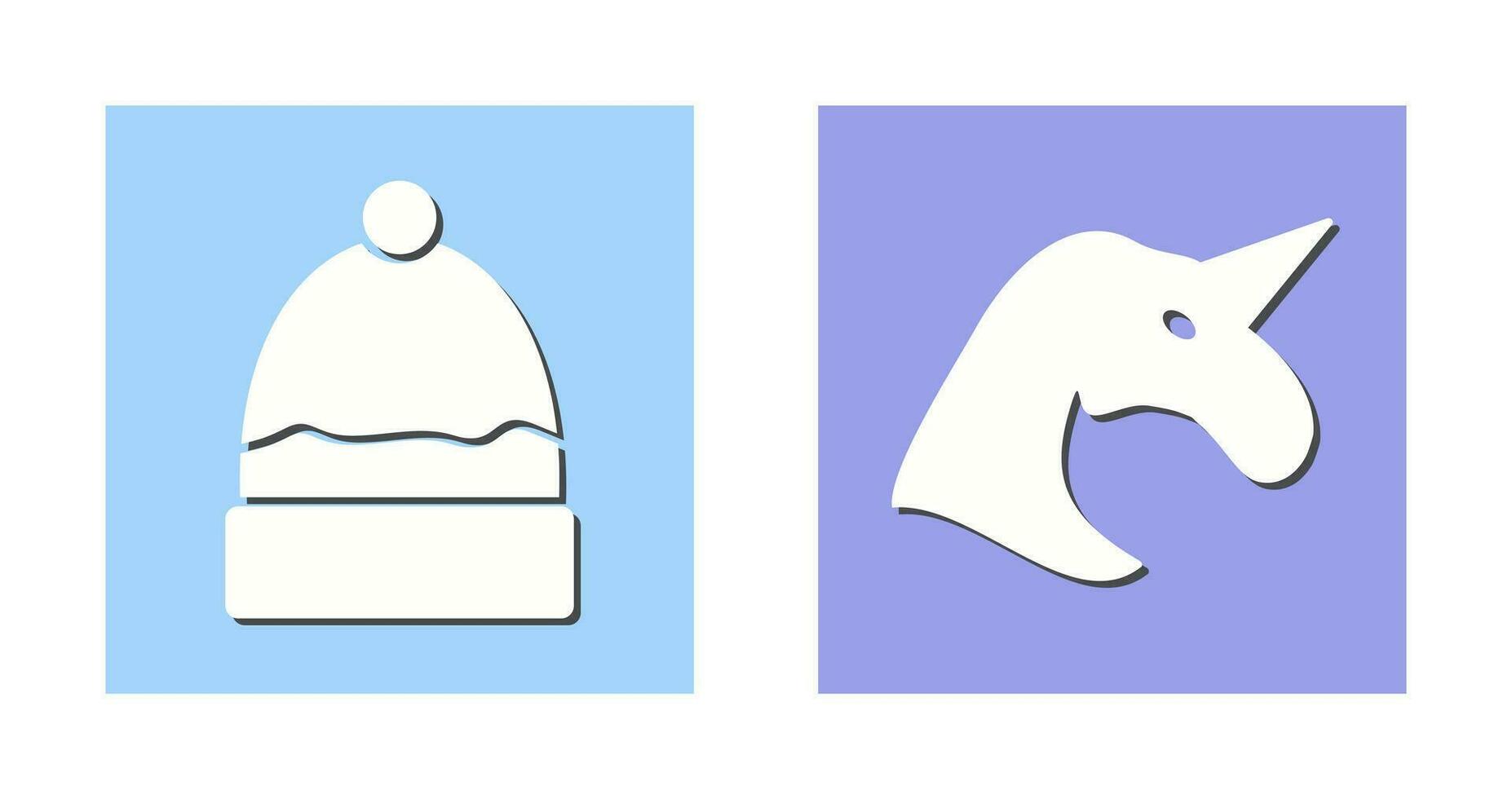 chaud casquette et Licorne icône vecteur