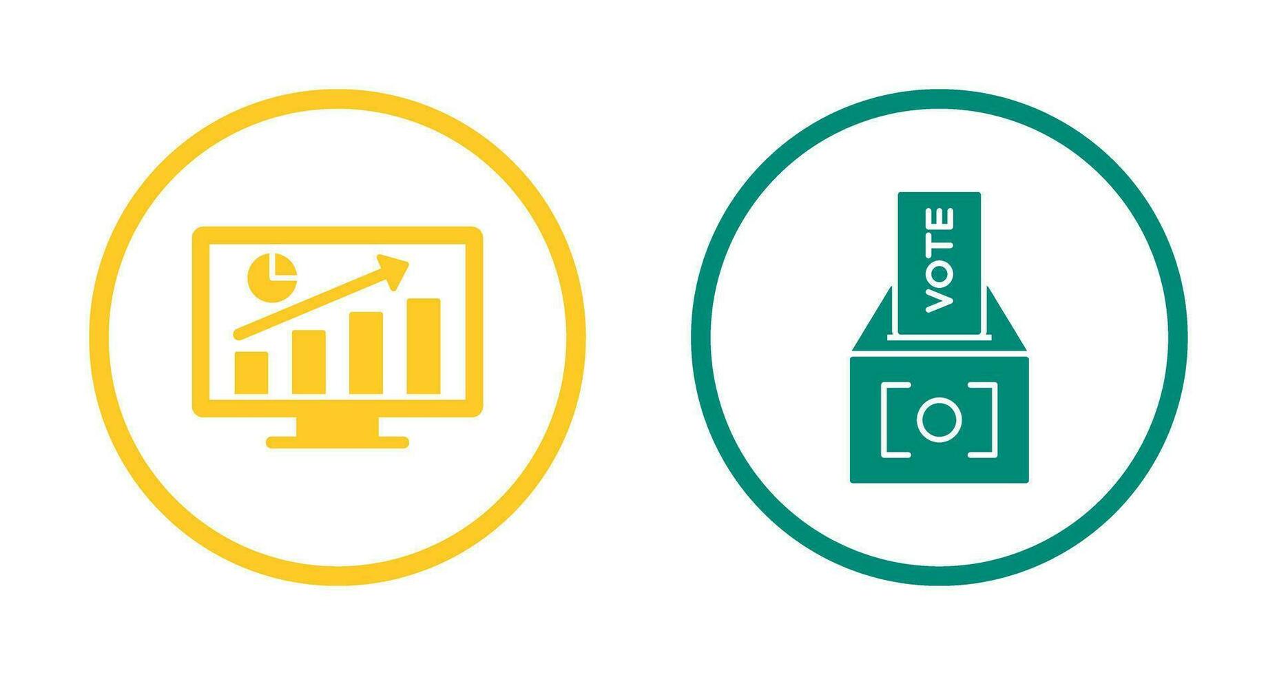 statistiques et voter icône vecteur