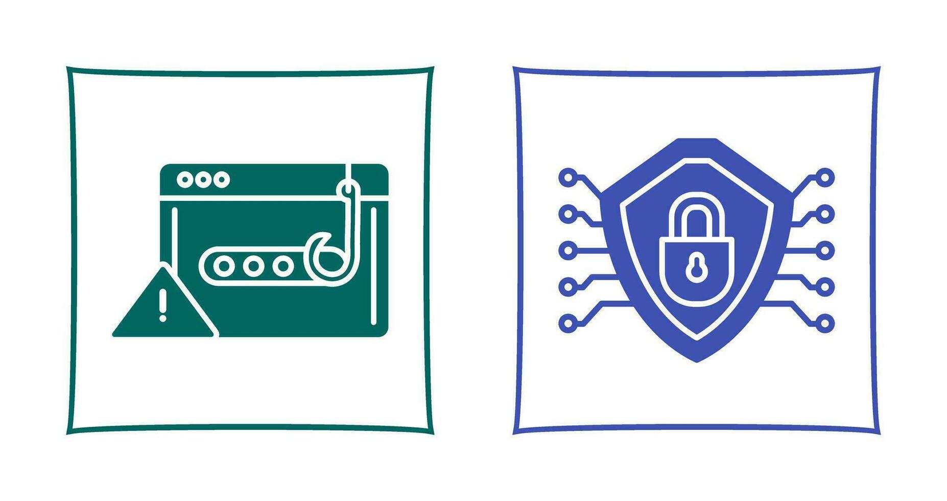 Hameçonnage mot de passe et Sécurité icône vecteur