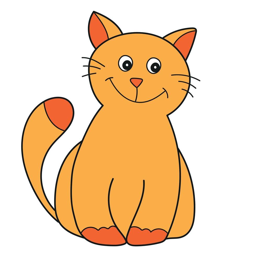 chat drôle de dessin animé vecteur