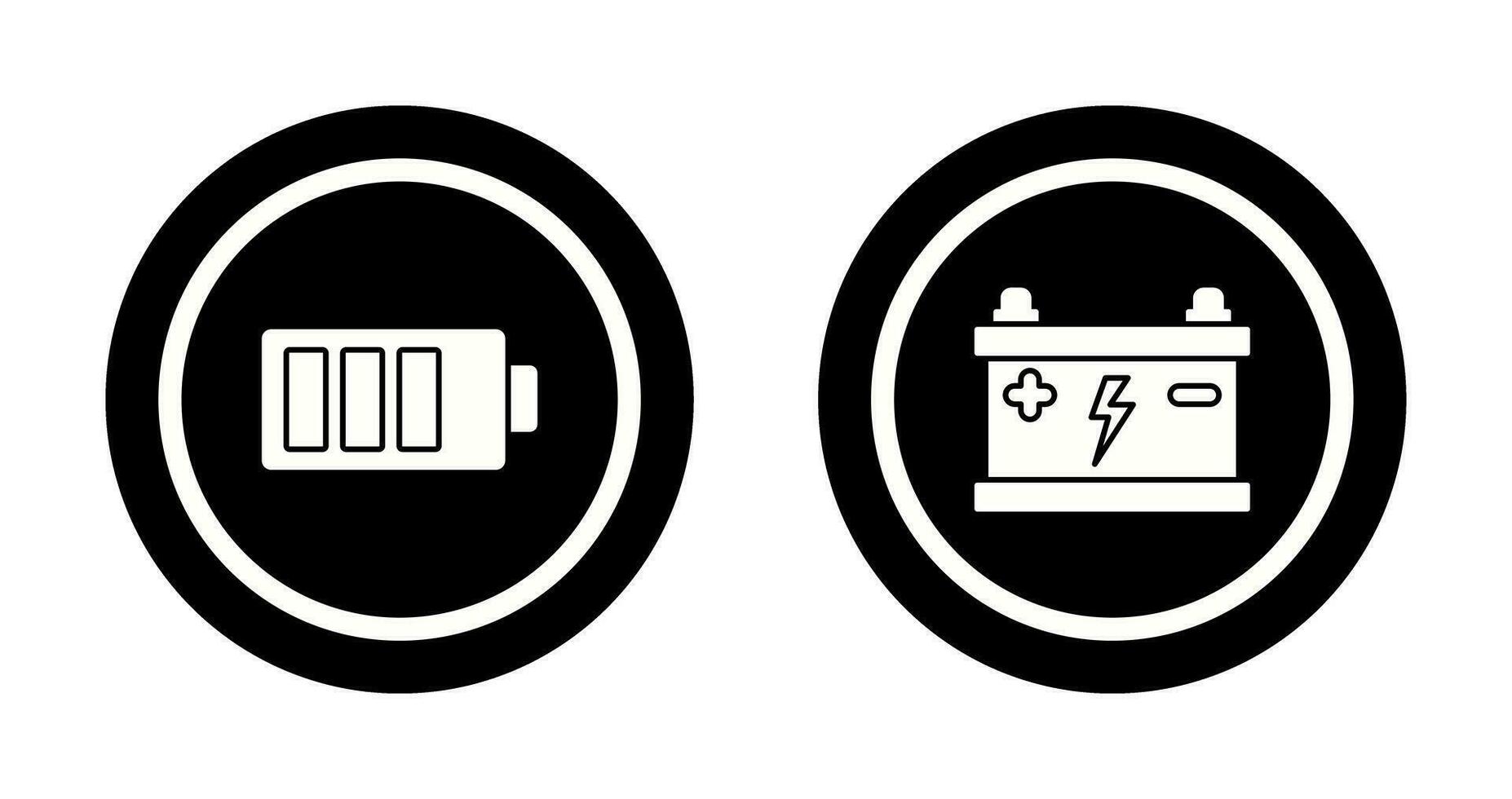 mise en charge et accumulateur icône vecteur