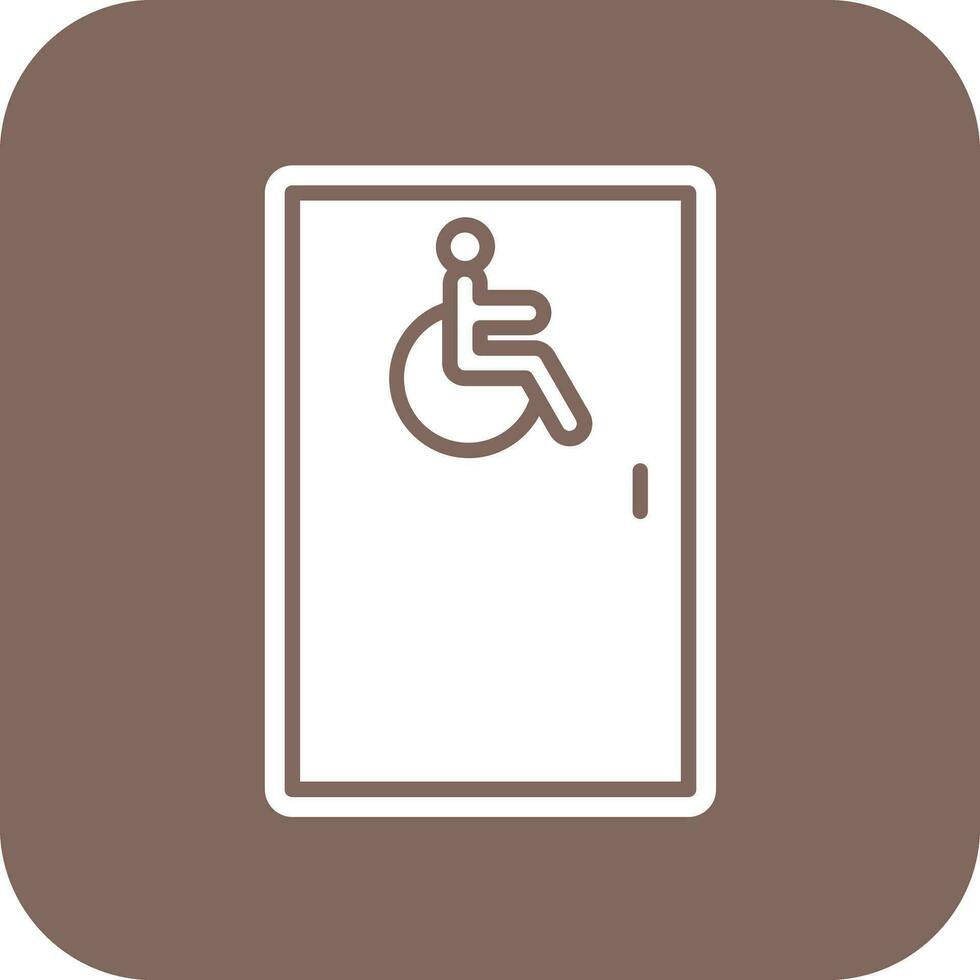 fauteuil roulant accessible vecteur icône