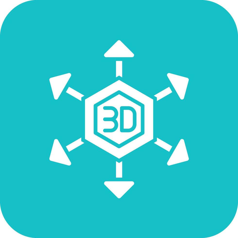 icône de vecteur de modélisation 3d