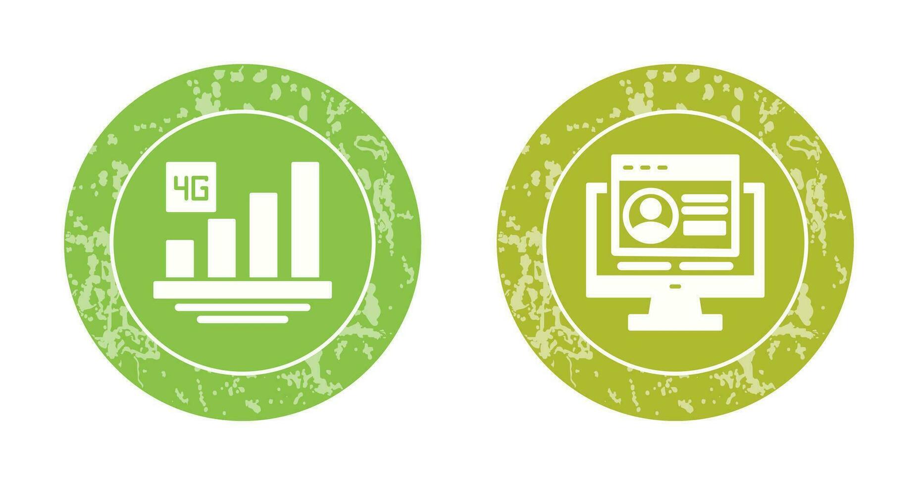 4 g et s'identifier icône vecteur