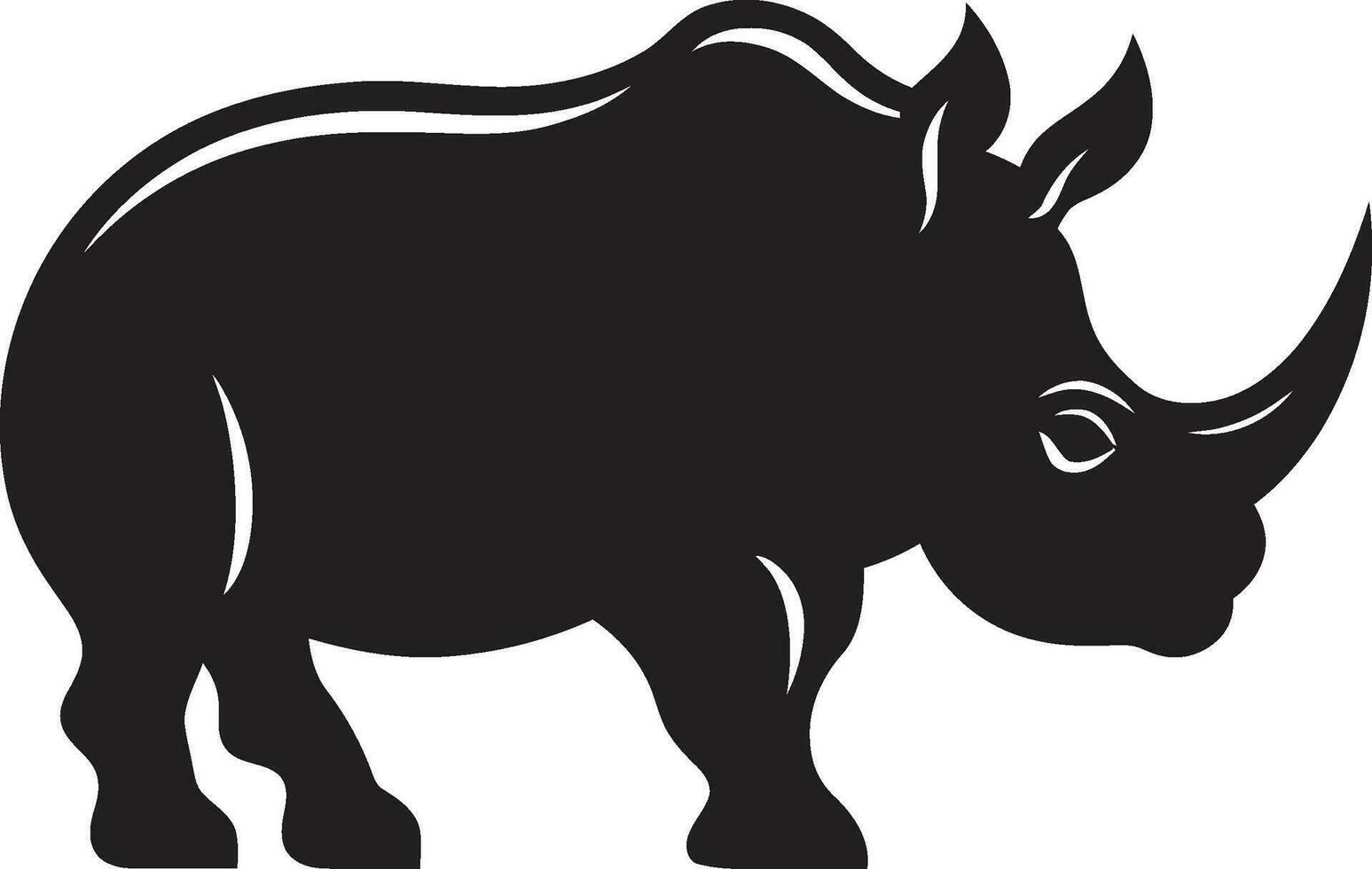 géométrique rhinocéros logo vecteur rhinocéros tête symbole dans noir