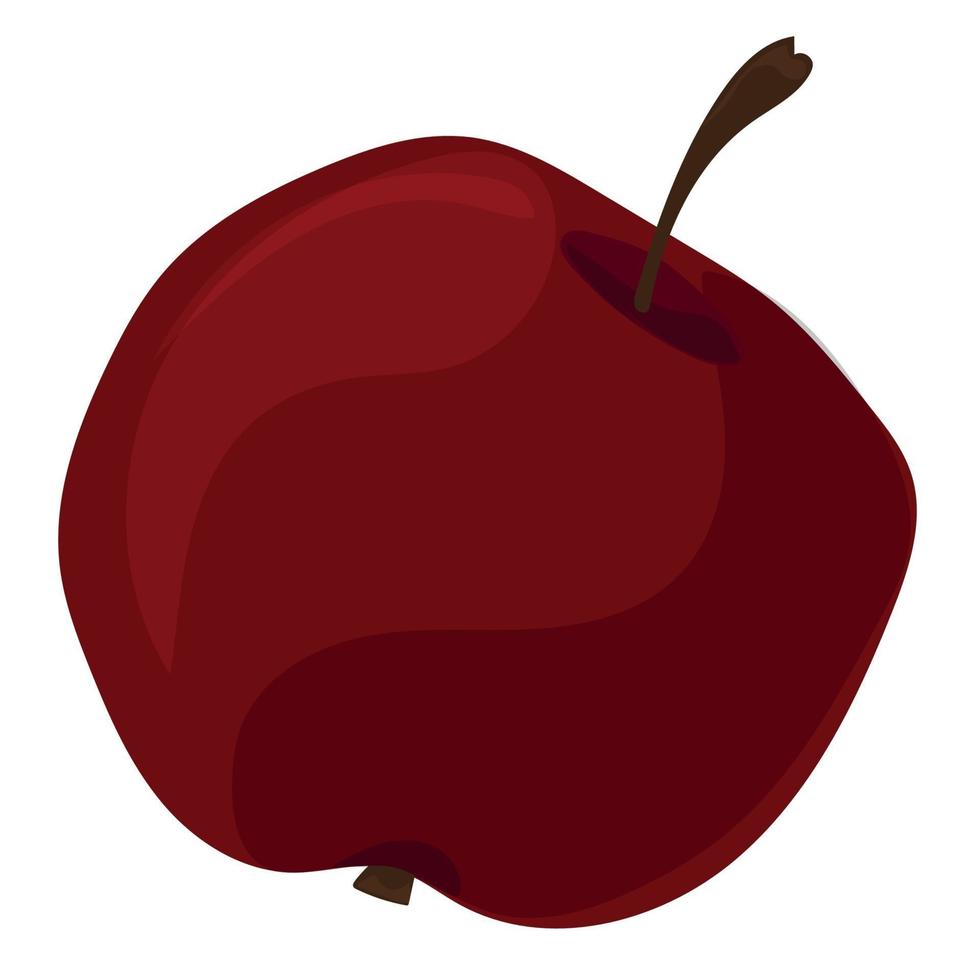 pomme de dessin animé, concept de nourriture vecteur