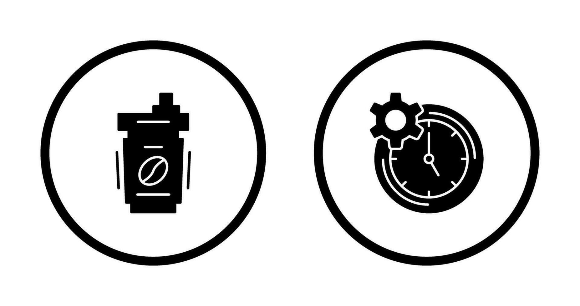 café tasse et productivité icône vecteur