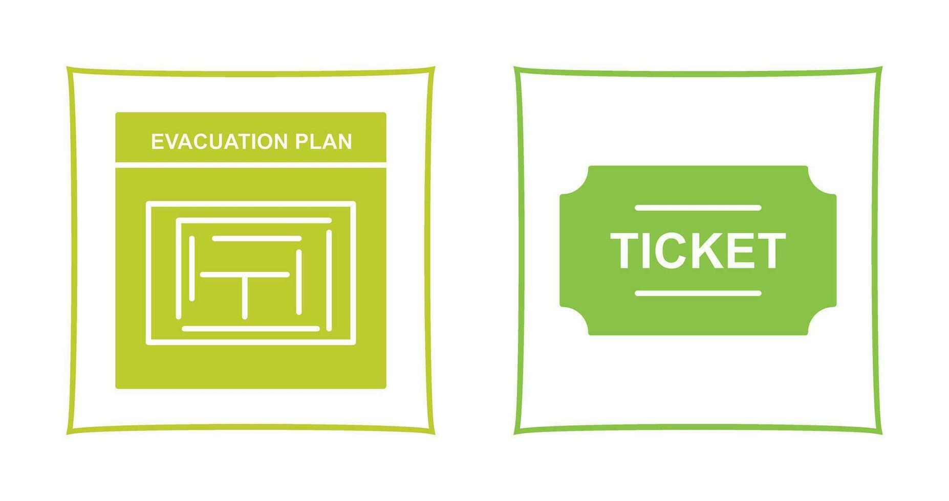 évacuation plan et des billets icône vecteur