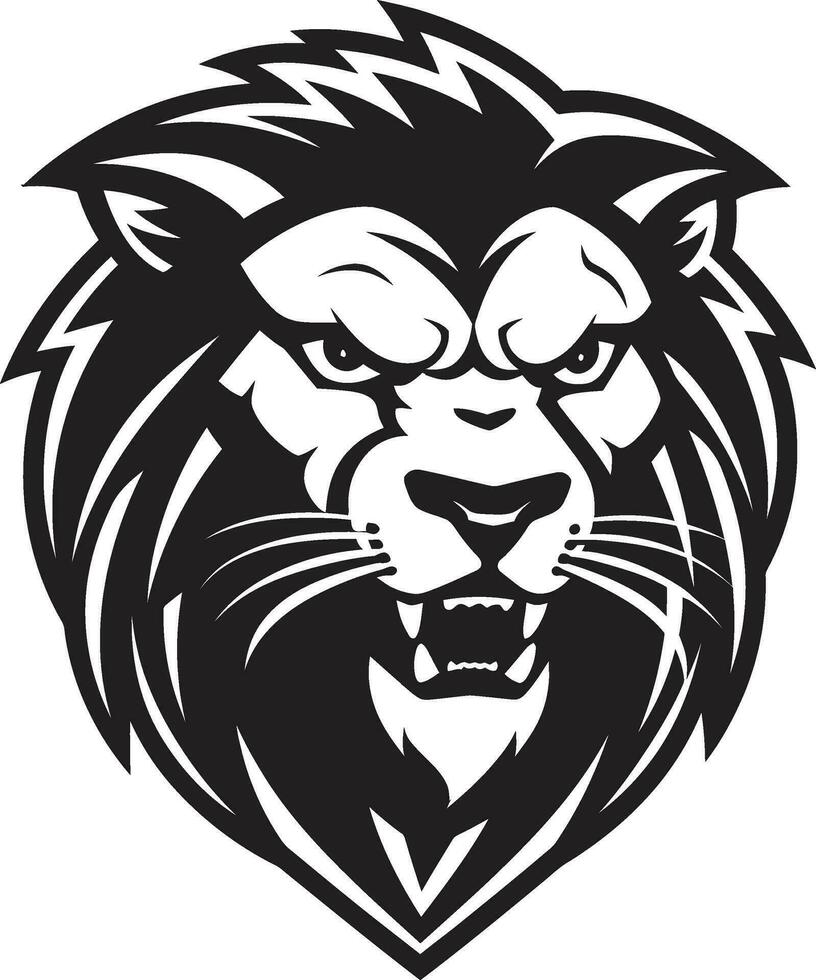 fier dominance une Lion logo excellence élégant autorité le noir vecteur Lion conception