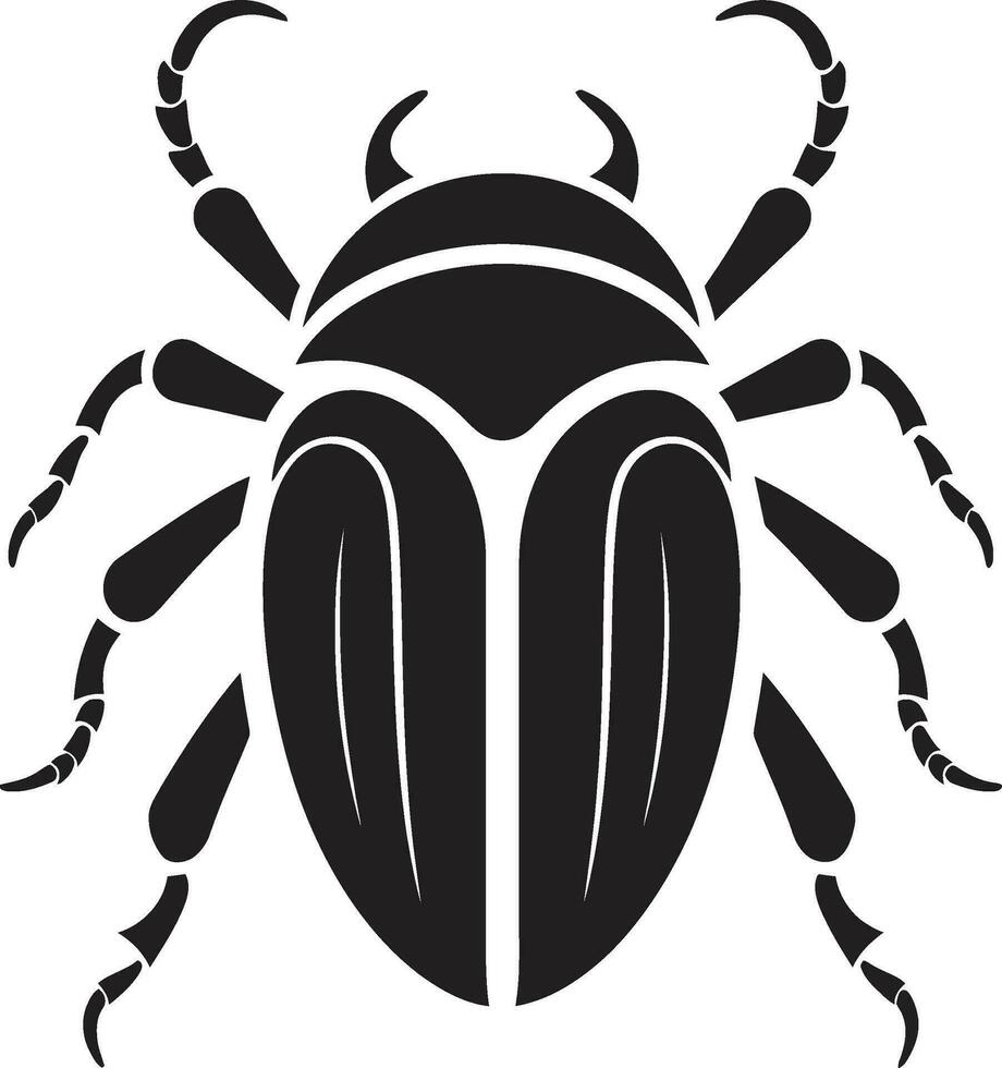 scarabée chef icône punaise Royaume emblème vecteur