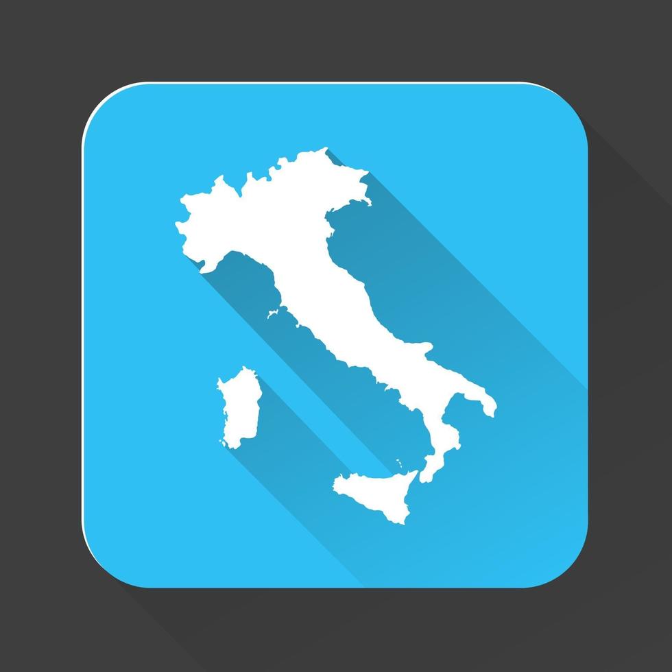 Carte de l'Italie très détaillée avec des frontières isolées sur fond vecteur