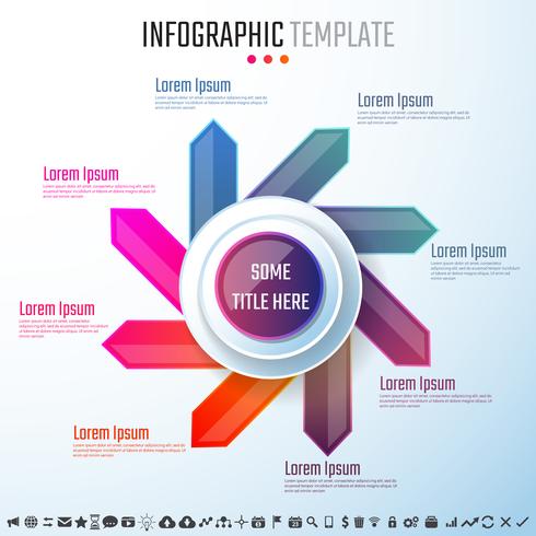 Modèle de conception d&#39;infographie vecteur