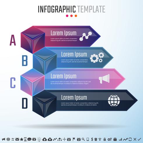 Modèle de conception d&#39;infographie vecteur