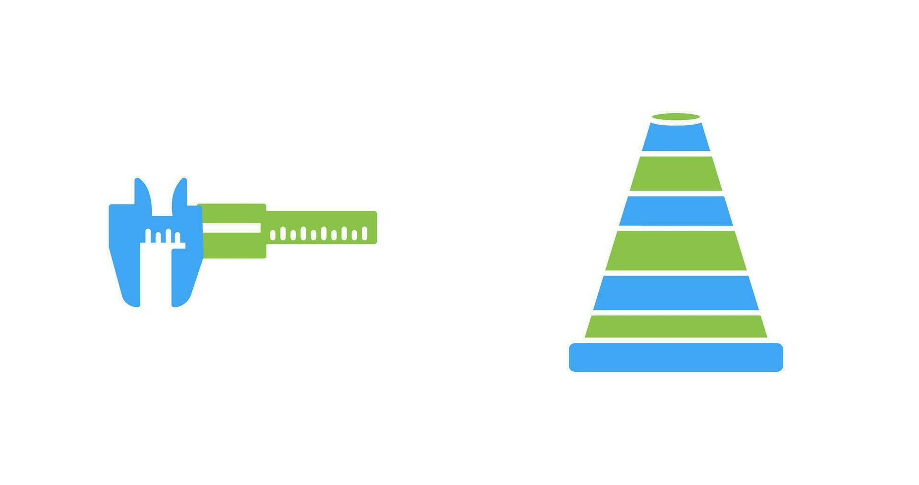 cône et étriers icône vecteur