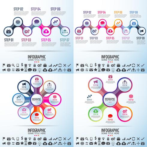 Modèle de conception d&#39;infographie vecteur