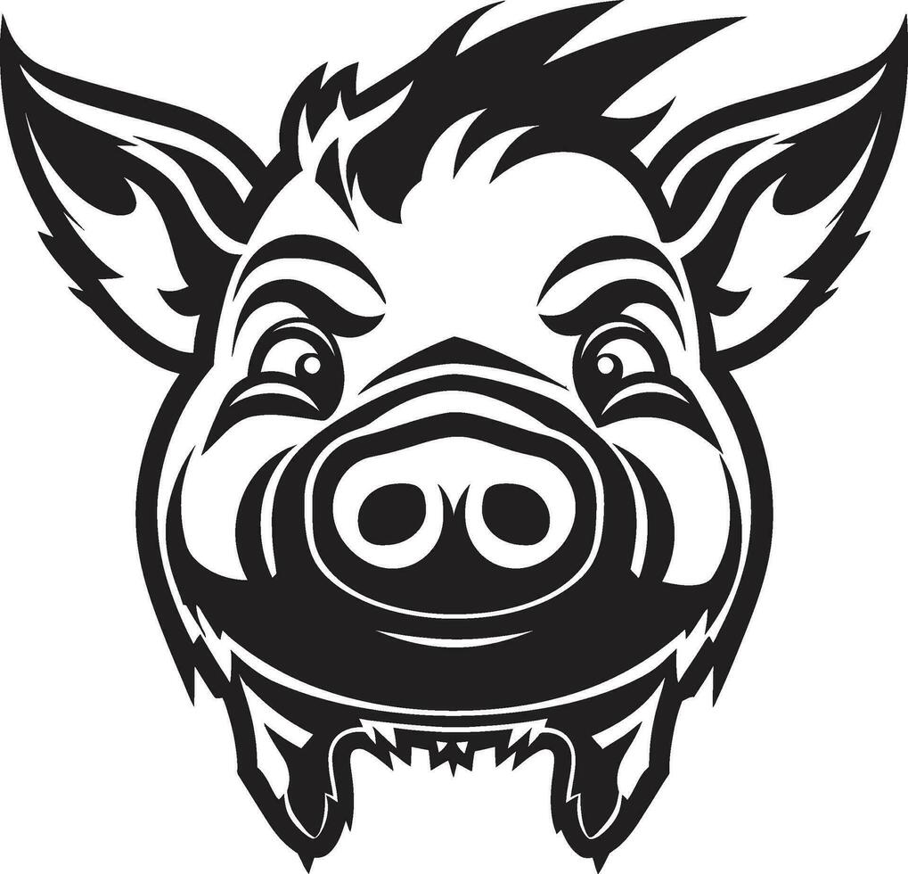 géométrique porc emblème mystérieux porc logo vecteur