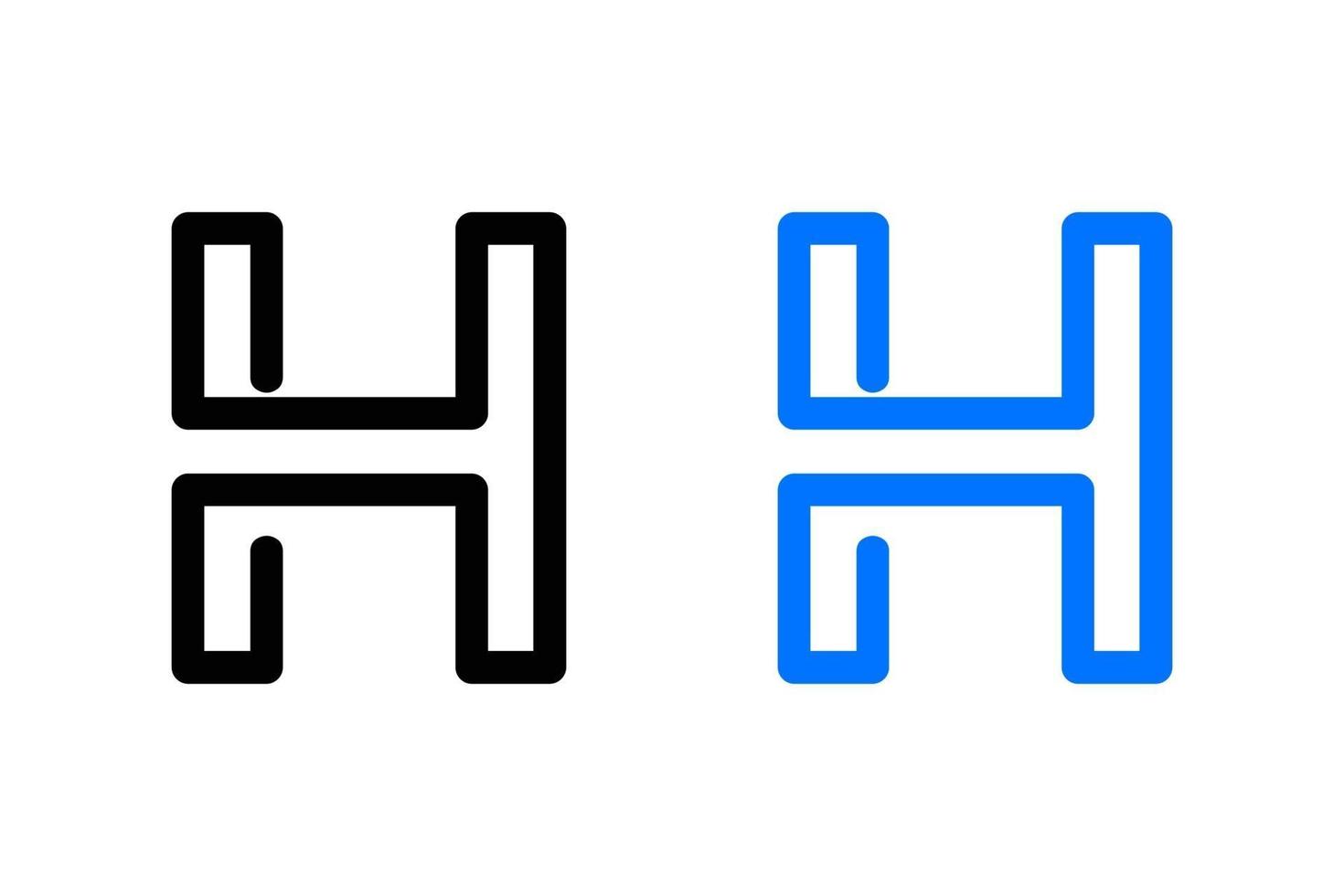 contour lettre h conception abstraite vecteur