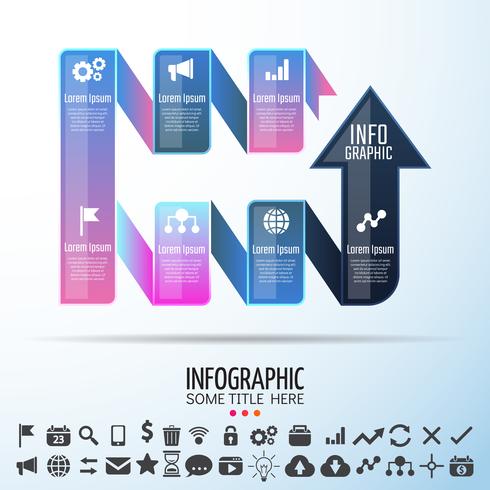 Modèle de conception d&#39;infographie vecteur