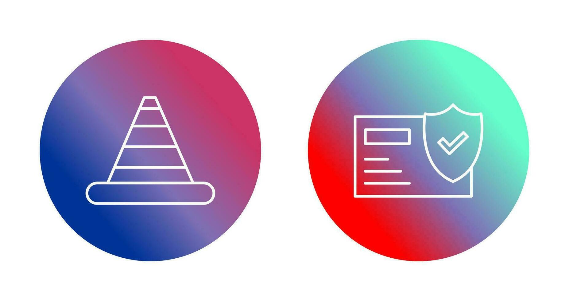circulation cône et Sécurité icône vecteur