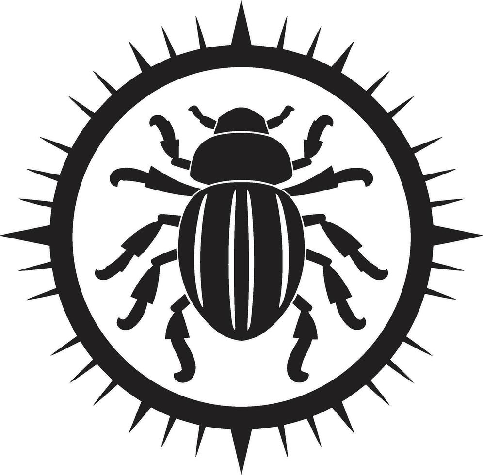 ruche clan insigne scarabée tête monogramme vecteur