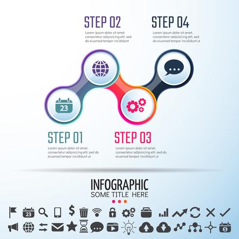 Modèle de conception d&#39;infographie vecteur