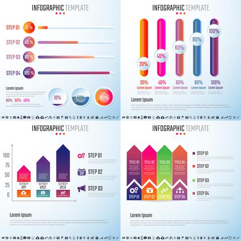 Modèle de conception d&#39;infographie vecteur