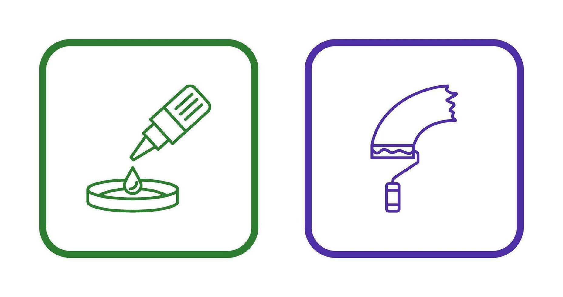compte-gouttes et peindre icône vecteur