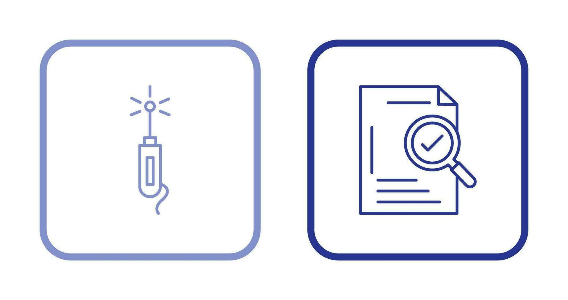 laser stylo et vérifier icône vecteur