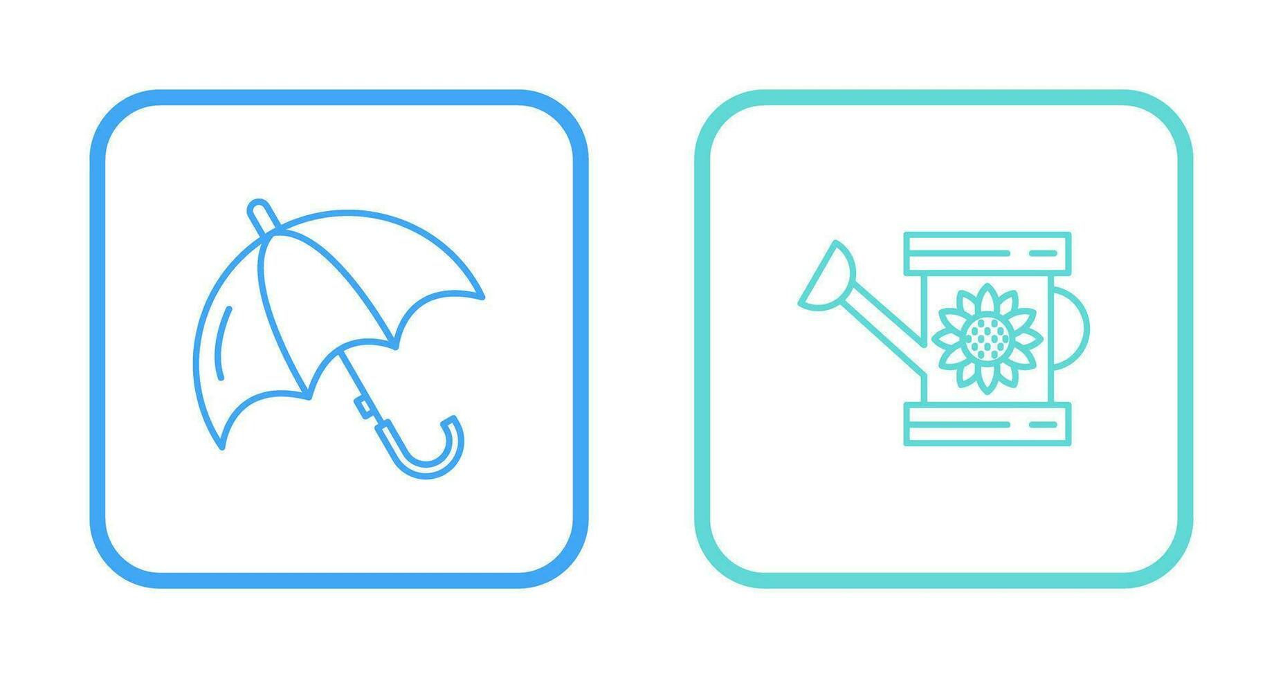 parapluie et arrosage icône vecteur