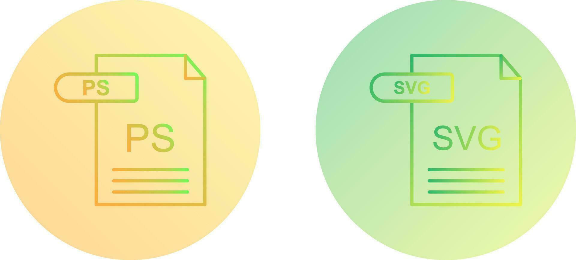 ps et svg icône vecteur