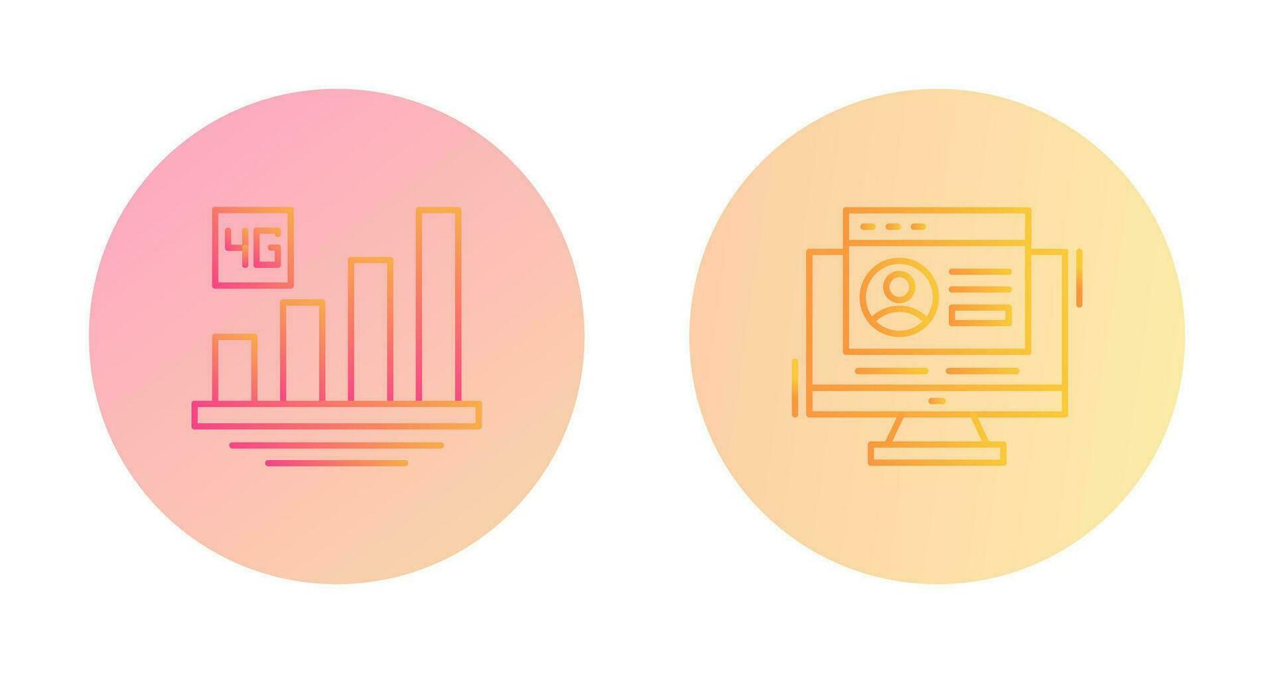 4 g et s'identifier icône vecteur