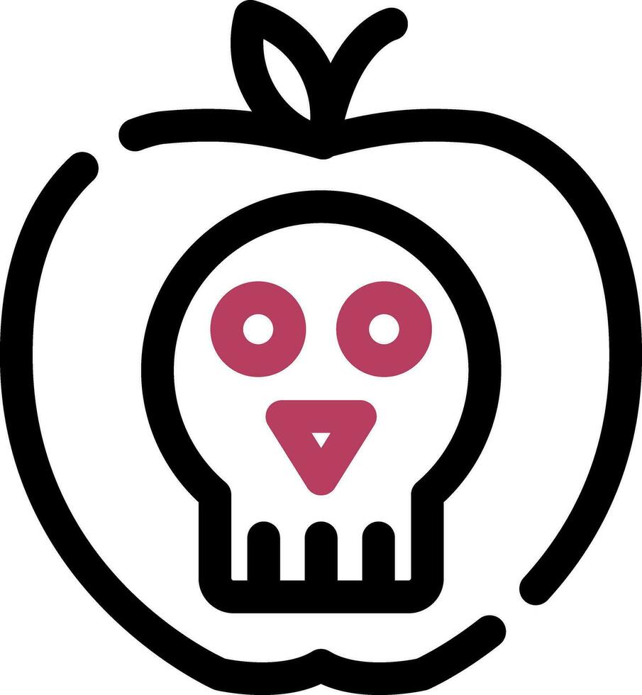 conception d'icône créative pomme empoisonnée vecteur